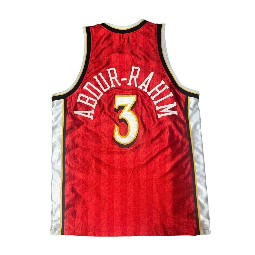 Shareef Abdur-Rahim Atlanta Hawks Champion Jersey Authentic Shiny Sewn Men 44 L